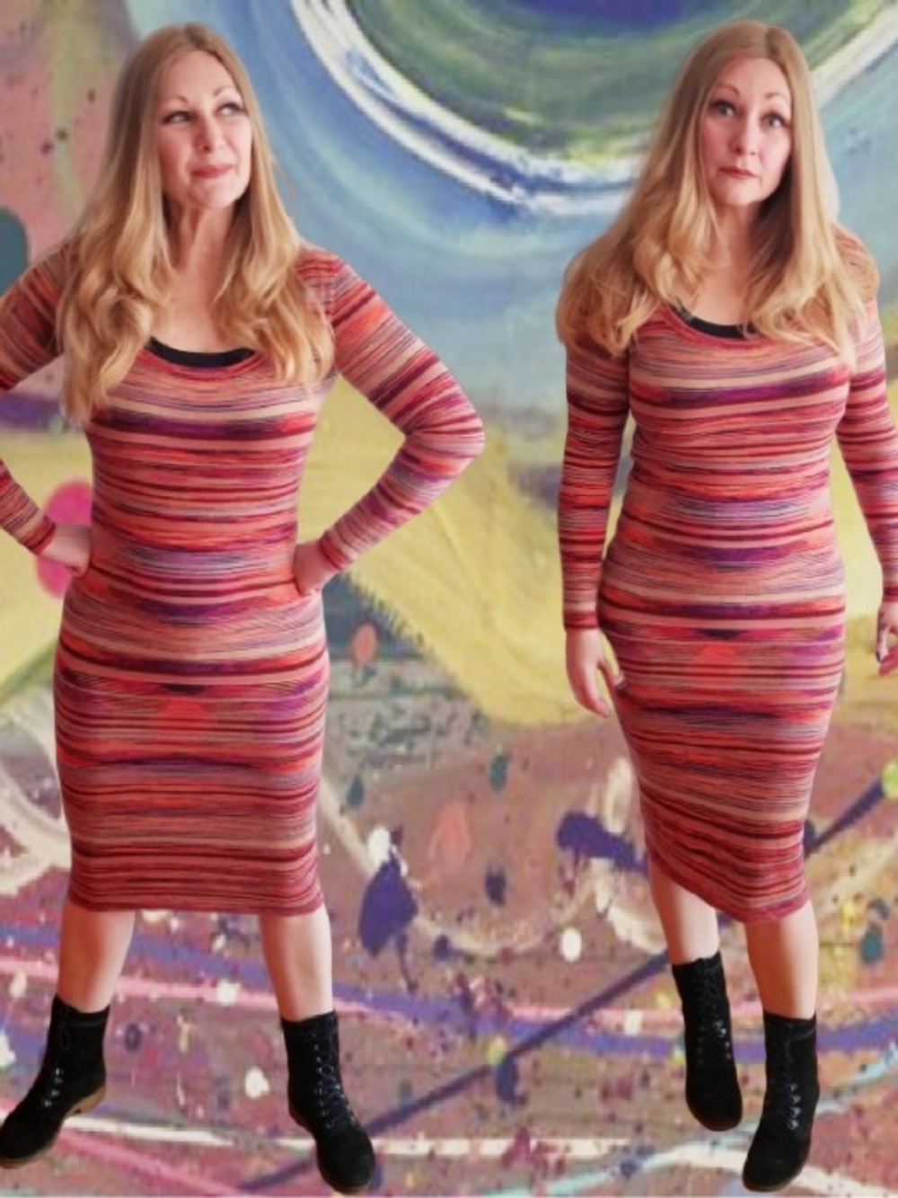 Refashioned Boho Bodycon Maxidress (M) - Picture 11 of 12